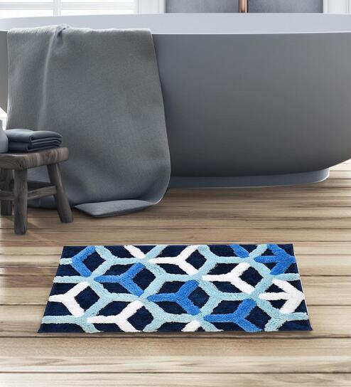 Set of 3 Abstract Flat Woven High Quality Cotton Door Mat (16x24,  Multicolour)