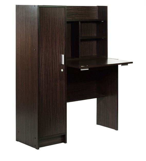Buy Nakamura Study Table with in Dark Brown Finish by Mintwud