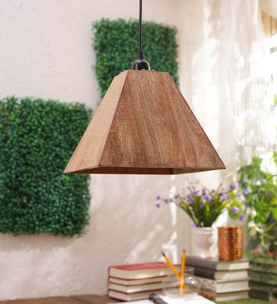 Buy Buenos Brown Wood Single Hanging Lights By Sapphire Online