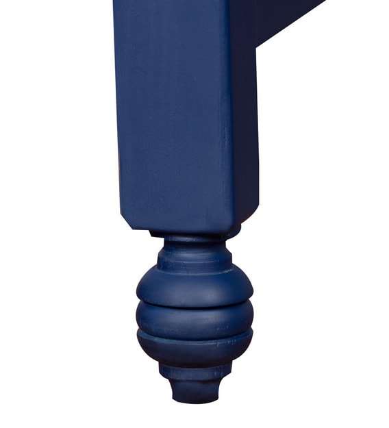 Buy Nautical Theme Desk with Hutch in Navy Blue Finish by Pink