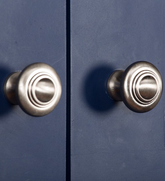 Buy Nautical Theme Desk with Hutch in Navy Blue Finish by Pink