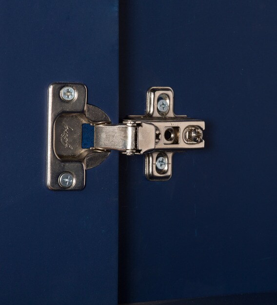 Buy Nautical Theme Desk with Hutch in Navy Blue Finish by Pink