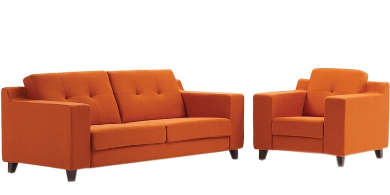 Buy Napoli 2 1  Sofa  Set in Orange  Colour by HOF Online 