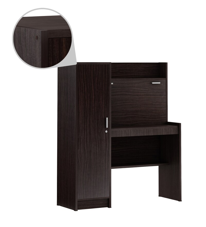 nakamura study table with cabinet in wenge finish by mintwud