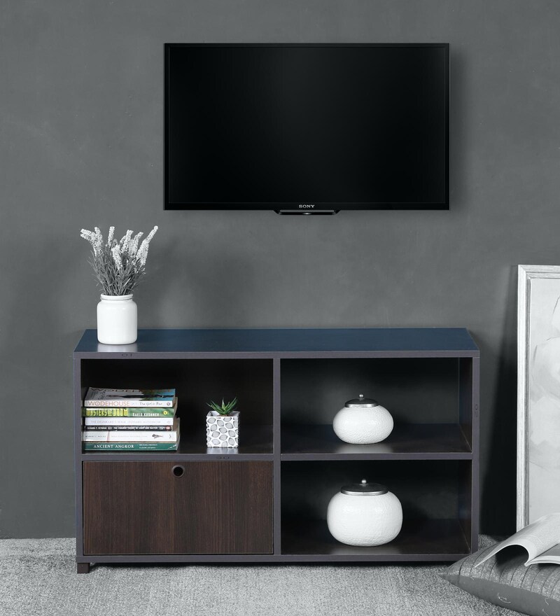 Buy Naoko Tv Unit in Nut Brown Finish Mintwud by Pepperfry Online