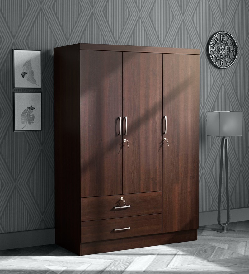 Buy Nariko 3 Door Wardrobe In Wenge Finish By Mintwud Online - 3 Door ...