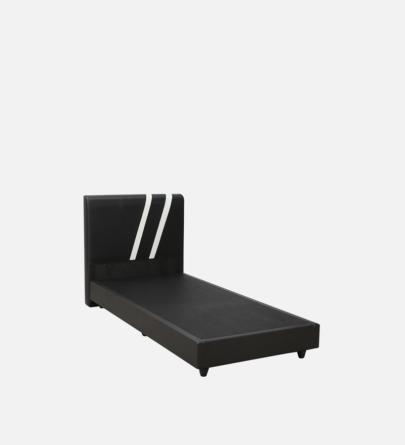 Buy Natsuko Upholstered Single Bed in Dark Brown Finish Online