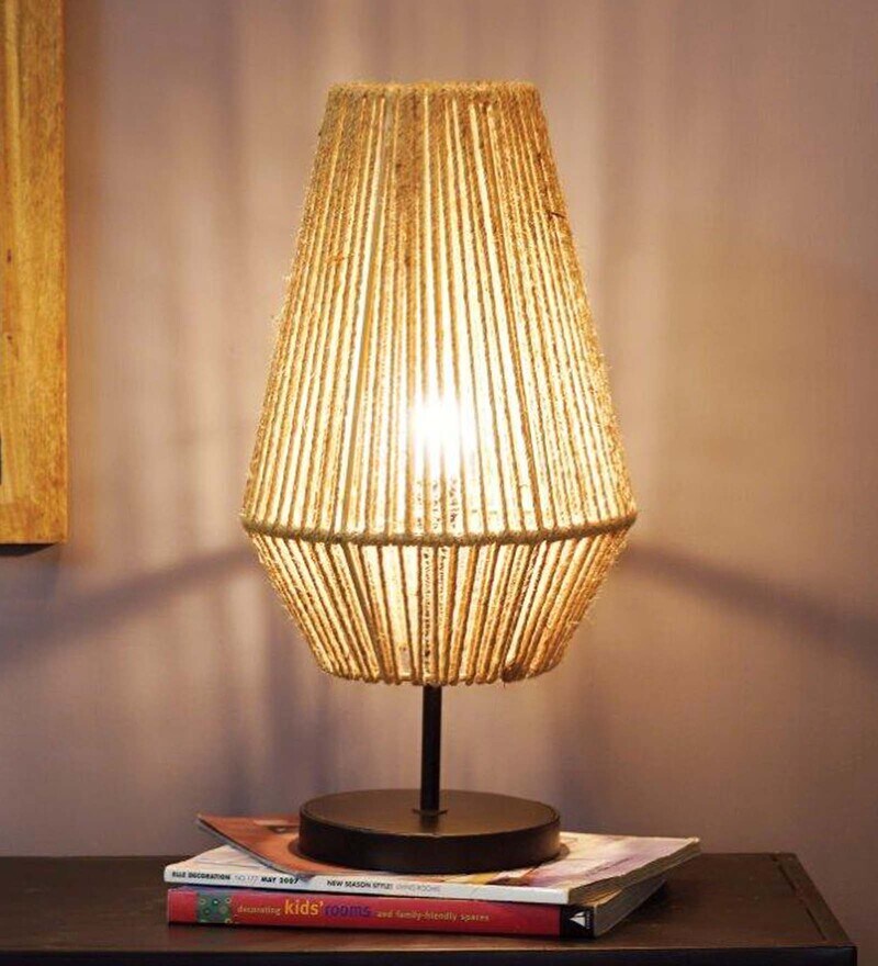 jute table lamp