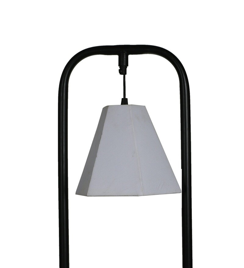 Buy Natural Shade Floor Lamp With Metal Base By Forever Lights Online