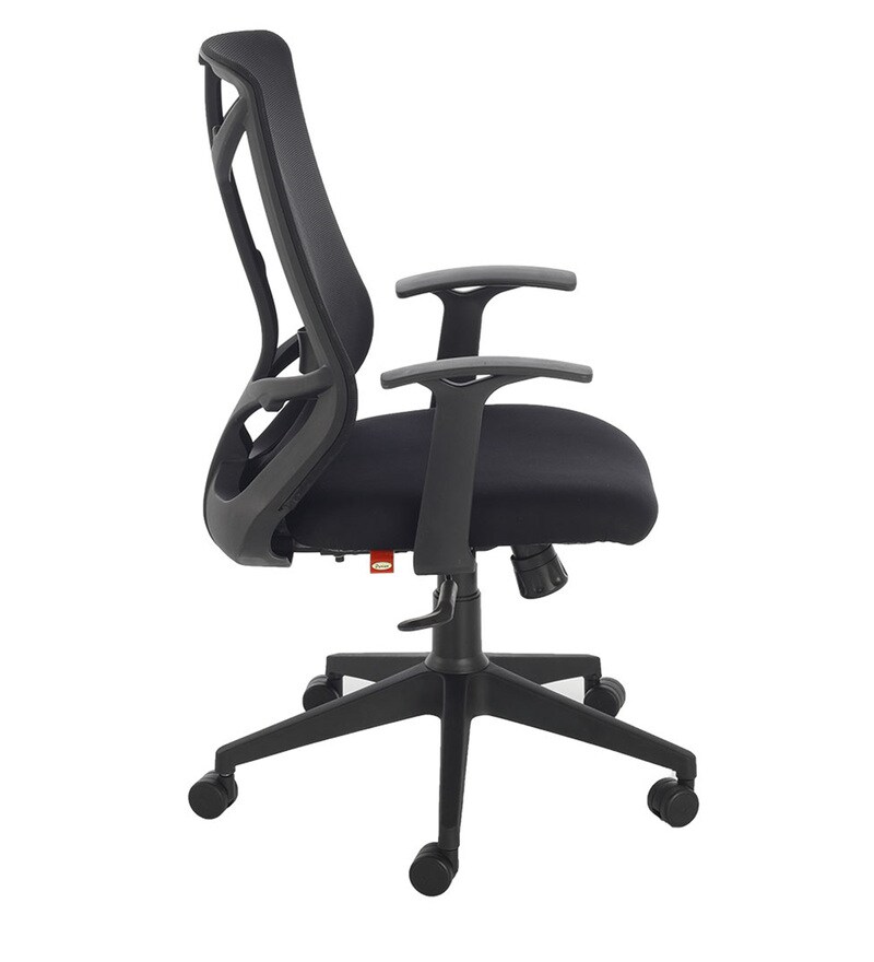 Buy Nature Standard High Back Ergonomic Chair in Black Colour by Durian Online High Back