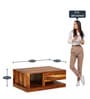 Nave Solid Wood Coffee Table In Natural Teak Finish