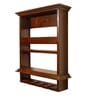 Naaro Mango Wood Wall Mounted Wine Rack In Walnut Finish