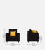 Nabi Fabric 1 Seater Sofa in Cara Brown Colour