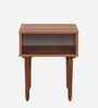 Nadia Solid Wood End Table In Brown Finish