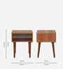 Nadia Solid Wood End Table In Brown Finish