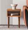 Nadia Solid Wood End Table In Brown Finish