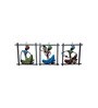Multicolor Metal Nagpuri Musicians Frame Wall Hanging Set Of 3