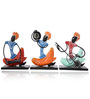 Black Metal Nagpuri Musicians Decorative Showpiece Set Of 3