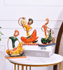 Golden Metal Nagpuri Musicians Decorative Showpiece Set Of 3