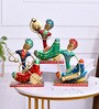 Multicolor Metal Nagpuri Musicians Decorative Showpiece Set Of 3