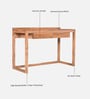Nairobi Solid Wood  Study Table In Natural Finish