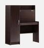 Nakamura Hutch Desk in Dark Brown Finish