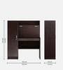 Nakamura Hutch Desk in Dark Brown Finish