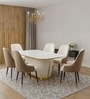 Naldo Faux Marble 6 Seater Dining Set In Lacquer Die Finish