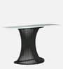 Naldo Metal Console Table In Black Finish With Porcelain Top
