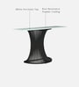 Naldo Metal Console Table In Black Finish With Porcelain Top