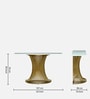 Naldo Metal Console Table In Gold Finish With Porcelain Top