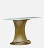 Naldo Metal Console Table In Gold Finish With Porcelain Top