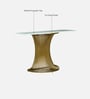 Naldo Metal Console Table In Gold Finish With Porcelain Top