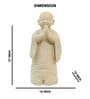 Namaste Monk Marble White Religious Idol