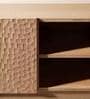 Nami Sculpted Pine Wood Sideboard in Brown Finish