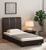 Namiyo Upholstered Single Bed in Dark Brown Finish