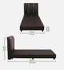 Namiyo Upholstered Single Bed in Dark Brown Finish