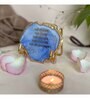 Namokar Mantra Metal Holder with Blue Agate