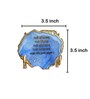 Namokar Mantra Metal Holder with Blue Agate