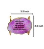 Namokar Mantra Metal Holder with Pink Agate