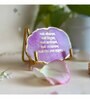 Namokar Mantra Metal Holder with Pink Agate
