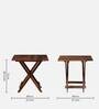 Namur Sheesham Wood Folding Table In Provincial Teak Finish