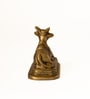 Nandi Sitting on Base  Brass Small Idol Gold Finish