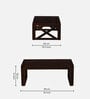 Nantes Sheesham Wood Coffee Table In Scratch Resistant Walnut Finish