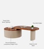 Naomi Solid Wood Coffee Table In Brown Finish