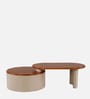 Naomi Solid Wood Coffee Table In Brown Finish