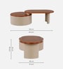 Naomi Solid Wood Coffee Table In Brown Finish
