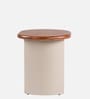 Naomi Solid Wood End Table In Brown Finish