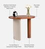 Naomi Solid Wood End Table In Brown Finish