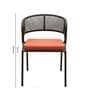 Naomi Wicker 4 Seater Dining Set In Light Brown Finish